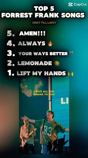 TOP 5 FORREST FRANK SONGS OF 2025 🔥🔥🔥 #forrestfrank ‪@hiforrest‬