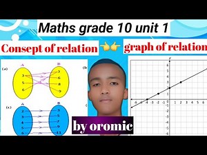 Concept of relation and graph of relation by oromic // maths grade 10 unit 1 // maths grade 10