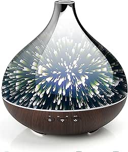 LED 3D Glass Smart Essential Oil Diffusers - Alexa Compatible | 300ml Galaxy Globe Aromatherapy Spa Humidifiers + Vaporizer | Scent Air Freshener Mist Machine Ultrasonic Defusers for Baby & Kids …