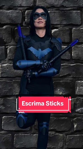 3D Printed Nightwing Cosplay with Light Up Escrima Sticks