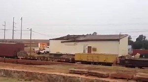 The storm has been wreaking havoc across Kalgoorlie-Boulder with the Golden Mile Loopline Railway experiencing severe damage to one of its heritage buildings and train carriages. Full report in tomorrow's Kalgoorlie Miner. | Kalgoorlie Miner