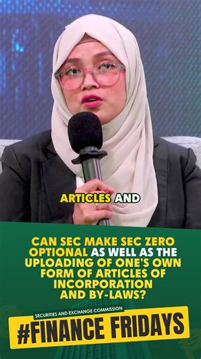SEC ZERO FAQ: Can SEC make SEC ZERO optional as well as the uploading of one’s own form of Articles of Incorporation and By-Laws? Watch this video to learn more! #SECZERO #EasyAtSEC #SECFinanceFridays | Securities and Exchange Commission Philippines