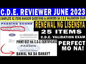 CDE Validation Exam Complete Random Question and Answers