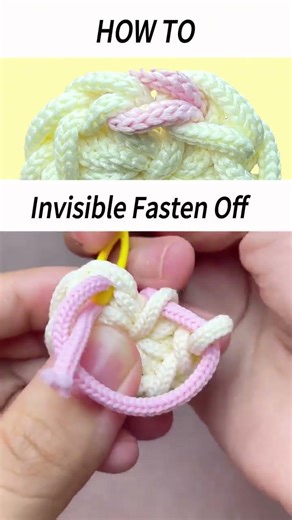 10 How to: Invisible Fasten off #crochetforbeginners #crochetstitches