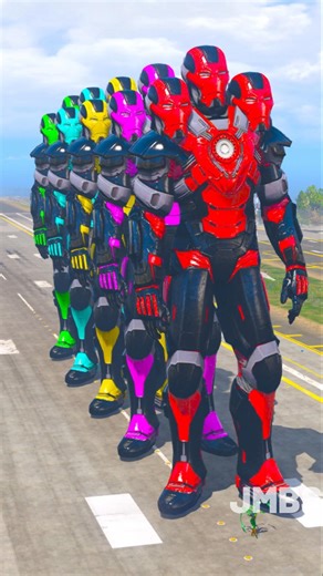 GTA V : GREEN-SPIDERMAN vs MCU GAINT IRONMAN,S WHO IS POWERFULL?🔥 #59 #shorts #gtav #gtaepicragdolls