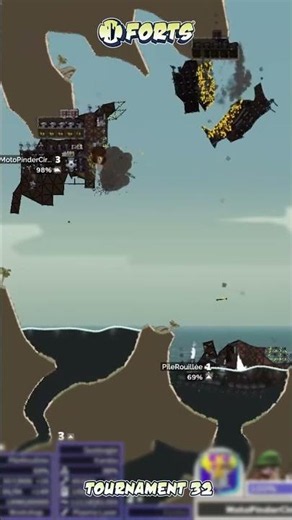 Another cool magna cannon and SECOND hit! | Forts #gameplay