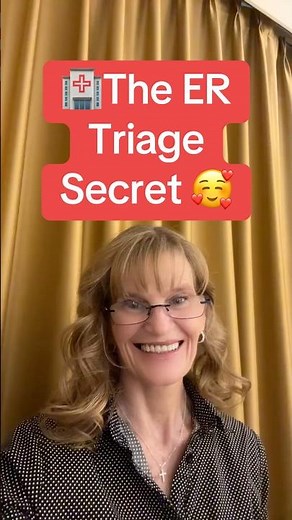 Here is an ER TRIAGE SECRET‼️