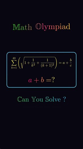 Math Olympiad Sum Trick Explained | Advanced Radical Series Problem | Solve Like a Champion #maths