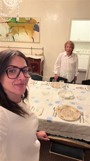 Grandma Gail's Seder Table Tour for 17