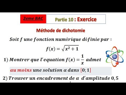 partie 10 exercice méthode dichotomie
