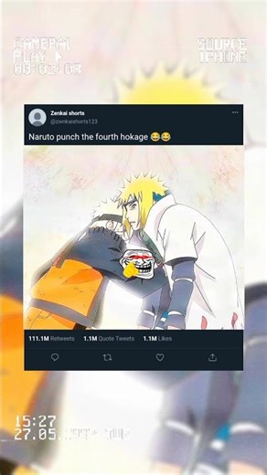 The moment when Naruto try to punch to Minato 😈😈
