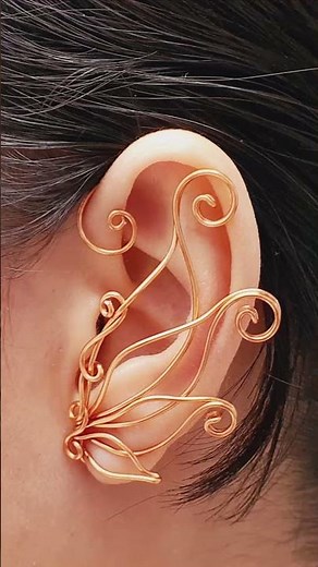 Play with wire | Angel Wings | Fairy wings | Earcuff | Elf ear ‪@LanAnhHandmade‬ 692 #Shorts