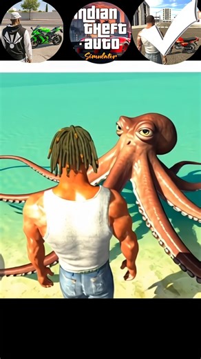 Octopus Coming Challenge 😈 GT5 Vs Indian Theft Auto Vs Ibd3d 💥🤯 #shorts #gta #ibd3d #gaming