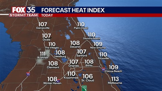 Orlando weather: Intense heat expected to persist with light relief from scattered showers