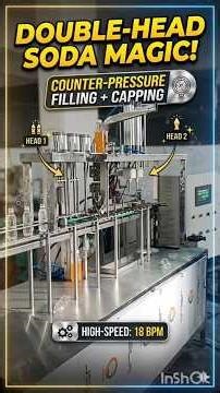 18 bpm counter Pressure double head soda bottle filling and capping machine