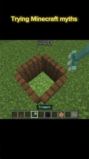 Trying Minecraft myths #minecraft #shorts