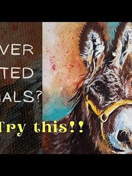 How to paint a donkey | STEP BY STEP Acrylic painting •