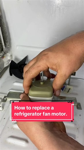 How to replace a refrigerator fan motor. #HandsomeOrHandy #Handyman #ApplianceRepair #EcoFriendly #CapCut
