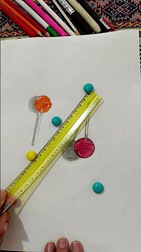 2. "Candy or Drawing?"🍡...#illusionart #shorts 🌈