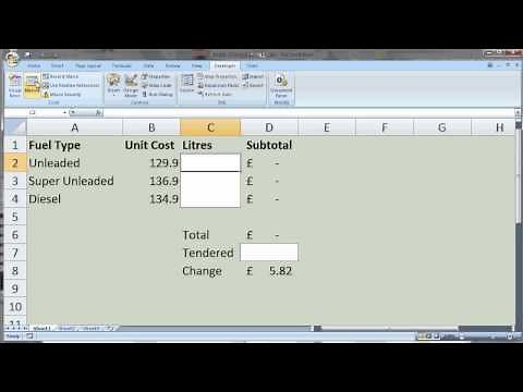 Recording a Macro and Adding a Button in Excel 2007