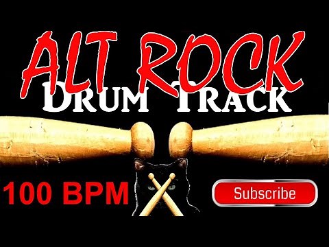 Alternative Rock Drum Track 100 BPM, Drum Beats Instrumental Drums for Bass Guitar Backing Beat 🥁558