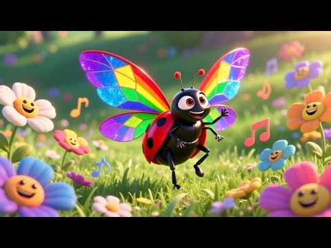 Rainbow Bug’s Happy Dance 🐞🎵 | Fun Bug Nursery Rhyme for Kids | Songs for Toddlers & Preschoolers