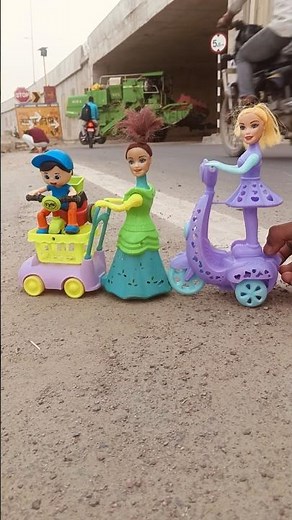 Remote Control Scooty Girl And Monkey Scooter Unboxing And Testing Short ||