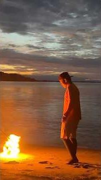 Watching the sunset while playing fireball with the cameraman😭 #1229 #KOOKIKO