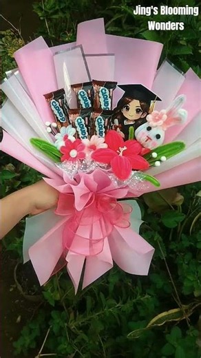 Fuzzywire flowers Boquet with chocolate #gift #subscribe #youtube #youtubeshorts #cute #diy #tiktok