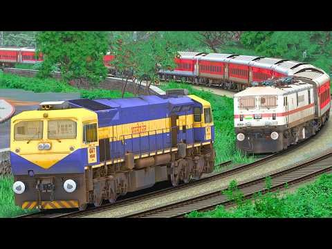 WDG4D RESCUE WAP7 ICF EXPRESS TRAIN | BUMPY RAILROAD | Train Simulator | Railworks | NTG GAMING