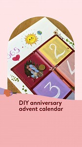 9.1K views · 102 reactions | Struggling to find a special anniversary gift? We've got you sorted ❤️ This DIY advent calendar is a unique and creative way to mark your milestone moment, with photo prints from each year you've been by each others side hidden under colourful paints ️ Print your snaps and get creating for the perfect surprise. | Photobox | Facebook