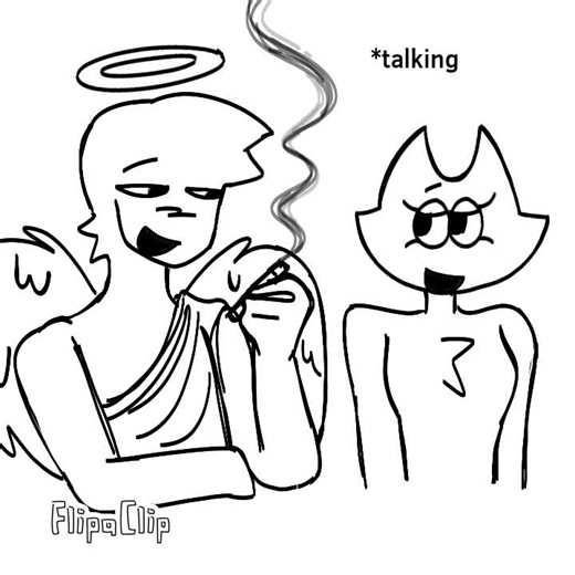 (( OCS from: @DT )) We ALL hate Cupid 🥹✌ tags: #switchedmorals #demon #angel #oc #animation