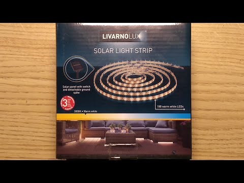 Inside Lidl's Livarno solar light strip.
