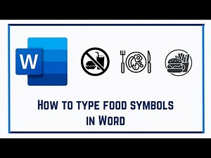 How to type food symbols in Word