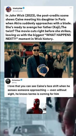 In John Wick (2023), Akira: vs Caine — The POST Credit SCENE #johnwick #shorts