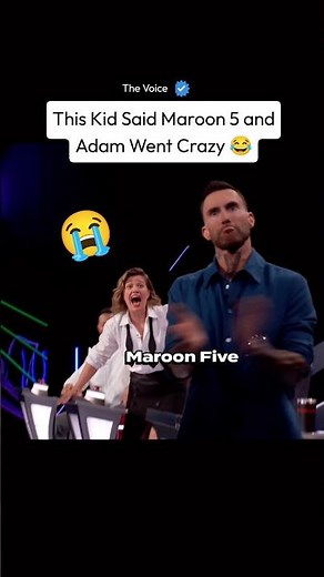 Adam Levine Lost It When the Kid Said ts😭 The Voice Airs on NBC Monday’s at 8PM, Next day on peacock