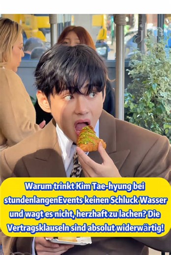 Warum trinkt Kim Tae-hyung bei stundenlangen Events keinen Schluck Wasser und wagt es nicht, herzhaft zu lachen? Die Vertragsklauseln sind absolut widerwärtig!#kimtaehyung #v #tik_tok #foryou #kpop