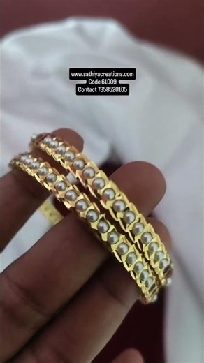 Divine Five-Metal Radiance: Ruby & Pearl Studded Impon Bangles #shopping #bangles