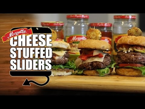 Cheese Stuffed Burger Sliders Done Three Ways