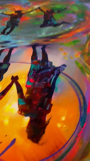 A work in progress!For about 8 years I have been painting a style of paintings I had not seen before, a reflection of the past or inner feelings but where I sign the painting top and bottom.This allows it to be hung either way, and they are even sold in the galleries with hangers on the back top and bottom.People love it; only drawback I have to do double signing duties when the get published as limited edition prints. | Jim Warren | Facebook