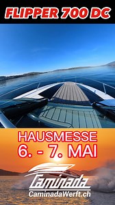 Flipper 700 DC auf der #Motorboot #Messe und #Ausstellung in #Luzern bei der #CaminadaWerft in #Horw am #Vierwaldstättersee #Flipperboote #flipperboats | Caminada Bootswerft