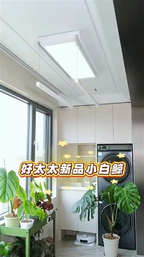好太太（Hotata）小白鲸双控升降晾衣架电动超薄阳台智能晾衣机离线语音G61 四杆9