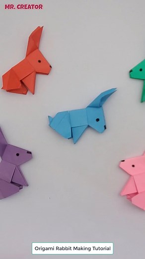 10K views · 106 reactions | Origami Animals - Origami Rabbit Origami Tutorial Paper Craft #Reels | Mr. Creator | Facebook