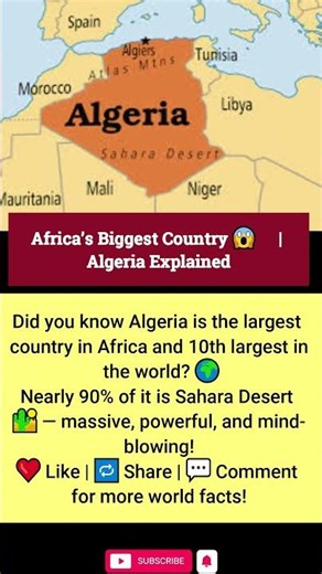 Africa’s Biggest Country 😱🇩🇿 | Algeria Explained