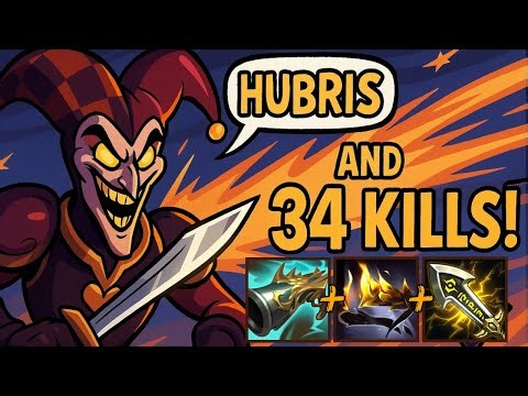 34 Kills Hubris into Full Crit Shaco! :D S15 Smurf Journey #2 [League of Legends] - Infernal Shaco