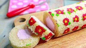 FLORAL PRINT ROLL CAKE FULL RECIPE : https://youtu.be/q3pw2DFK3Tk YOUTUBE : http://bit.do/ewqhX | Yummy Recipes