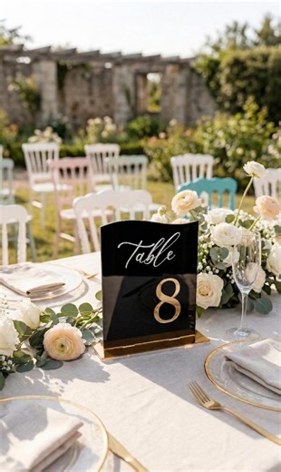 Acrylic Table Numbers, Wedding Reception Decor, Welcome Signs - Etsy