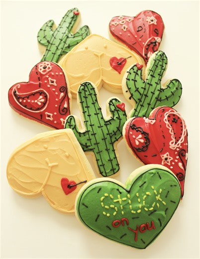Cheeky Western Valentine Cookie Gift Box - Etsy