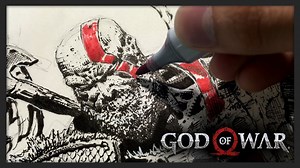 I drew Kratos in comic book style - this god just got graphic
