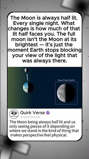 THE MOON ISN'T CHANGING SHAPE — YOU'RE JUST SEEING